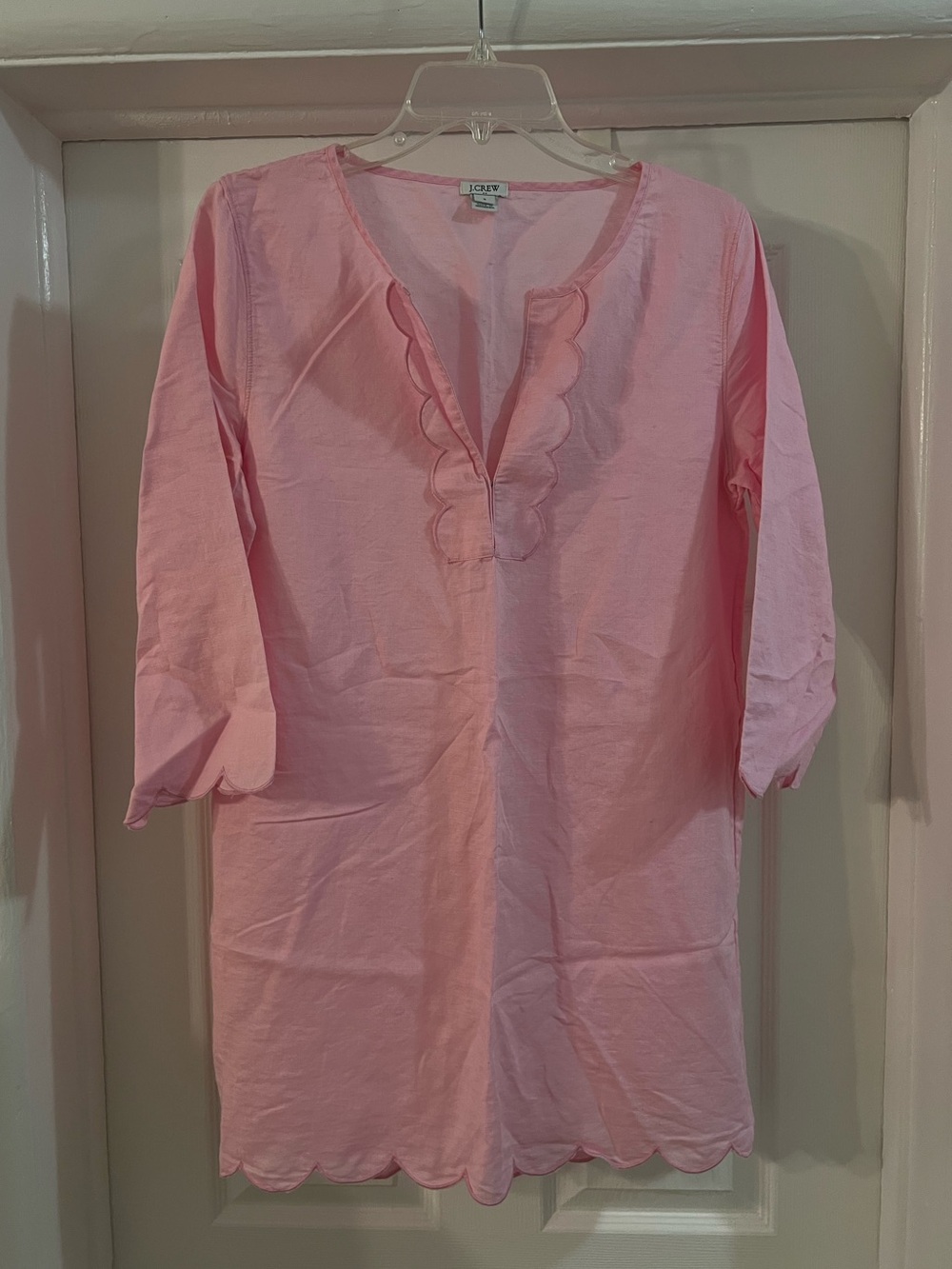J Crew linen scalloped tunic
